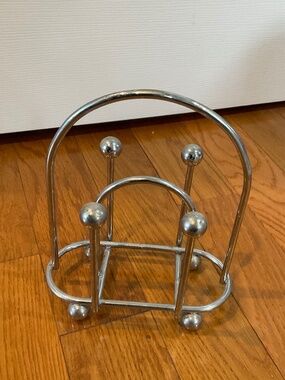 Chrome Footed Metal Napkin Holder Dual Compartment Napkin Holder